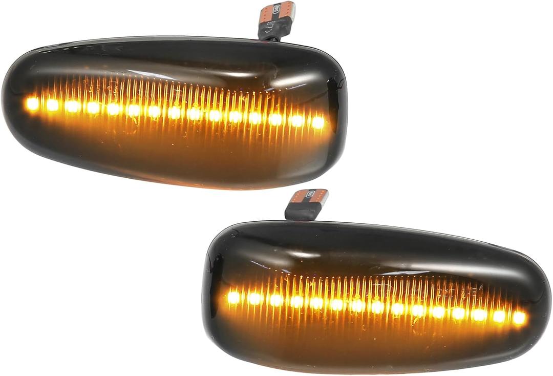 X AUTOHAUX 1 Pair Side Marker Turn Signal Light NO.A2108200921/A2108200421 for Mercedes-Benz CLK 320 Base 3.2L V6 - Gas 1998-1999 for Mercedes-Benz CLK 430 Base