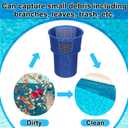 LemonRoad 2 Pcs Pool Pump Basket Replacement Compatible with Superflo Vs Pool Pump Pentair Filter, Skimmer Strainer Basket-Remove Leaves and Debris (Blue)