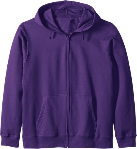I Wear Purple For Alzheimers Awareness Zip Hoodie (Large)