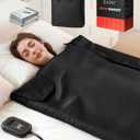 EHINI Infrared Sauna Blanket - Portable Far Infrared Sauna for Home Relaxation - PU Sauna Blanket - Infrared Blanket Sauna with 77–176 °F Temp Range, for Full-Body Relaxation (Raven Black)