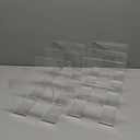 YAGELI Clear Acrylic Desk File Sorter Purse/Handbag Organizer Clutch Divider Mesh Folder Office Supplies Stand Bookshelf (3 Sections) (2Pack-4Sections)