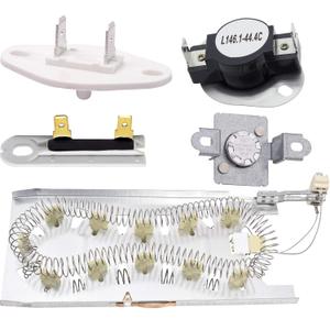 BlueStars 3387747 Dryer Heating Element, 3392519 279973 Thermal Fuse & Thermal Cut Off Kit, 8577274 Thermistor Kit - Compatible with Whirlpool Kenmore Sam-Sung Maytag Electric Dryers