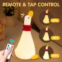 Duck Night Light Silicone Cute Dorm Bedroom Home Decor Night Light for Breastfeeding Squishy Duck Nightlight Cordless Rechargeable Dimmable Touch Fun Bedside Desk Lamp for Christmas Gifts (Twin Ducks)