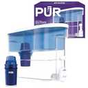 PUR Classic 30-Cup Water Dispenser Filtration System - Blue/White: BPA-Free, Filters Chlorine & Mercury, 40-Day Filter Life