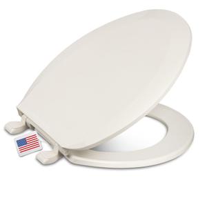 Centoco Elongated Plastic Toilet Seat, Fits Kohler/American Standard/TOTO, Standard Economy Model, Made in the USA, DSAMAZ16-416, Biscuit
