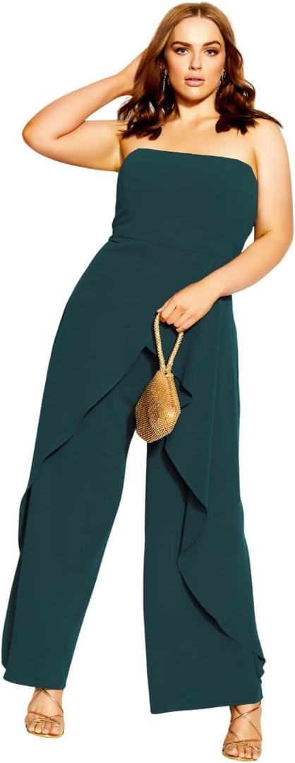 City Chic Women's Plus Size Jumpsuit - Attract FF, 14