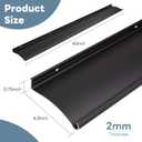 Heavy-Duty Aluminum Door Rain Drip Guard, 4 Extra-Wide and Thickened Window Door Rain Deflector, Size 40 Length, 4 Wide, 0.8Height (Black)