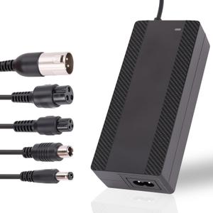 42V 2A Electric Scooter Charger for 36V Lithium Battery, 5-in-1 Plug Ebike Charger for Gotrax, Jetson, Razor, Swagtron, Bird, Segway, UL Certified