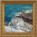 DIY Solid Wood Frame for 24x24 Canvas Oil Paintings, Antique Ornate Canvas Frame for Landscape Portrait, 2.4" Wide Gold Art Frame for Prints Posters (No Plexiglass & Backing Board)