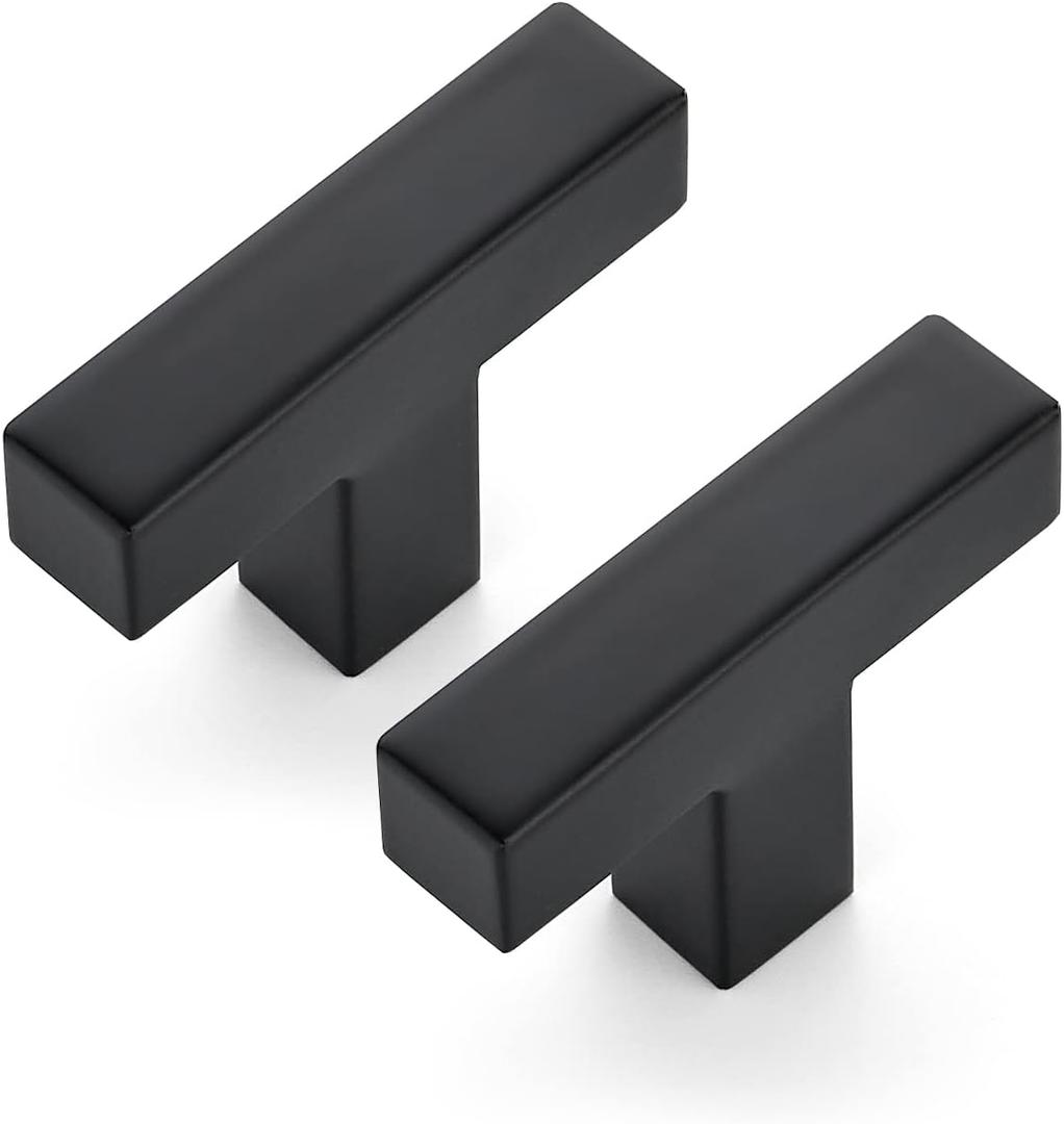 Ravinte 25 Pack 2 inch Length Square Cabinet Pulls Matte Black Stainless Steel Kitchen Drawer Pulls Cupboard Handles Cabinet Handles