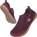 Sisttke Womens Slippers Slip On House Shoes Breathable Orthopedic Walking Shoes Lightweight for Indoor Outdoor, Wine Red, 7.5