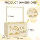 Wooden Baby Shower Crate Closet, Wooden Baby Shower Crate Closet, Boys and Girls for Baby shower wooden basket Gifts, Welcome Baby Gifts, Suitable for Pregnancy Glfts for New Parent