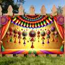 Nuxovilar Carnival Colorful Ornament Banner 71"x43 Polyester