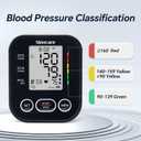 Sinocare Blood Pressure Monitor, Upper Arm Blood Pressure Monitors for Home Use, Adjustable Arm Cuff 8.6"-16.5", One-Button Operation, Dual User, Accurate & Practical (Black), Large