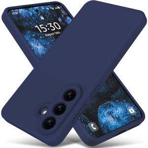 Varikke for Samsung Galaxy S26 Case, Liquid Silicone Upgrade [Camera Protection] [Anti-Scratch Microfiber Lining] Slim Soft Touch Gel Rubber Full Body Protective Phone Case 6.3", Dark Blue