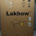 Lakhow Folding Table 6ft Heavy Duty Portable Table Indoor Outdoor with Parties, Camping & BBQs, Folds in Half for Easy Storage, No Assembly Required, White