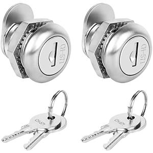 Sissinda Truck Tool Box Lock Replacement, 2 Pack Keyed Alike, 5/8" Cylinder for Truck Toolbox Handle Latch, Compatible with Uws Dee Zee Delta Kobalt Craftsman Atwood BetterBuilt WeatherGuard Toolbox