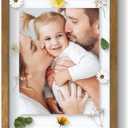 12x16 Floating Picture Frame - Brown Solid Wood Frame for Pressed Flower - Real Glass of Front - Use as 8.5x11 or 11x14 Picture Frame - for Wall Mount Display (Brown, 1 Pack)