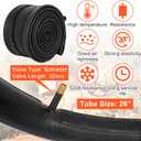 RUTU 24/26/27 inch Bicycle Tires Foldable,24/26/27 Inch Bike Tire and Tube with AV Schrader Valve,Installation and Removal Tools Compatible with Beach Cruiser and Urban Commuting Bicycle