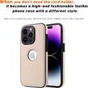 5 x for iPhone 14 Pro Case Leather, 2 in 1 Detachable,Compatible with MagSafe,with Card Holder, PU Leather Kickstand Card Slots Case 6.1" White