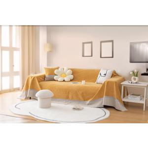 Waterproof & Anti-Slip Sofa Cover - Cat & Dog Claw-Resistant Furniture Protector, Stylish Scratchproof Couch Cover for Pets, Universal Fit Most Couche(XLarge,78"X118") (Turmeric Yellow)