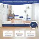 CYMULA Folding Mattress Full Size, Memory Foam 6 inch Tri Portable Trifold Mattress Futon Topper Full with Breathable & Washable Cover, Murphy Bed Guest Bed RV Trips, 52"73"6"