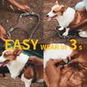 No Pull Dog Harness with Multifunction Dog Leash,Soft Adjustable No Choke Escape Proof Pet Harness Vest for Medium Dogs or Large Dogs,Denim Blue,L