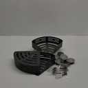 VOLPONE Corner Shower Shelf Suction Cup Shower Caddy Corner No Drilling Bathroom Shower Organizer Storage Rack Adhesive with Towel Bar (3-Pack, Gray)