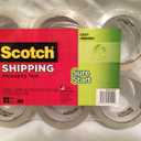 Scotch Sure Start Shipping Packaging Tape, 1.88 in. x 54.6 yds., Clear, 6 Rolls/Pack