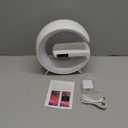 BKDRL Bluetooth Speaker Lamp with Wireless Charger, RGB Night Light, Alarm Clock, App Control - White