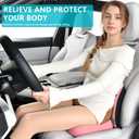 FLORICH Lumbar Support with Car headrest Back Pillow for Chair Headrest Pillow with Gel Memory Foam Massage Point Memory Foam Back Pillow for Office Chair(Dark Pink)