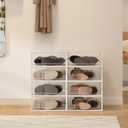 EazeHome 8 Pack Clear Boot Boxes Stackable, Boot Storage Boxes for Tall Boots, Shoes Box Plastic Oragnizer with Lids, Shoes Organizer Container for Closet, Under Bed Boot Storage