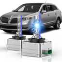 Fit for 2009-2016 Lincoln MKS MKT D3S HID Xenon Headlight Bulbs, 350% Brightness, High Low Dual Beam Light Bulb, 8000K White Blue, Plug-N-Play, of 2