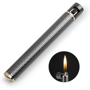 Yusud Butane Fuel Lighter, Cool Pipe lighters, Soft Flame Flint Lighters, Cigarette Cigar Lighter, Gas Lighters, Unique Gifts for Men, Women (Gray)