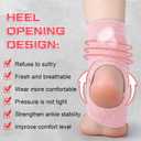 Honoson 2 Pcs Ankle Brace Kid Breathable Neoprene Ankle Support Compression Sleeve Achilles Tendonitis Relief Elastic Foot Brace with Adjustable Wrap for Sprained Plantar Fasciitis(Pink,S) (Pink, S)