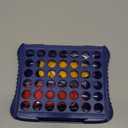 4 in a Row Board Games for Kids Ages 3+, Early Idea for Boys Girls Teens, Connect & Win Four in a Line, Portable 2-Player Strategy Games,Foldable Design with 6 Spare Discs (Blue)