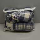 Great Bay Home Lodge Bedspread Full/Queen Size Quilt with 2 Shams. Cabin 3-Piece Reversible All Season Quilt Set. Rustic Quilt Coverlet Bed Set. Stonehurst Collection. (Navy/Grey)