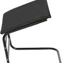 ETNA Ottoman Foot Rest Footstool - Supportive Leg Rest for Chair Sofa Couch - Office Footrest Under Desk Foot Hammock - Black Padded Foot Stool