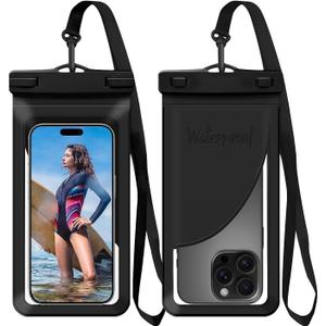Waterproof Phone Pouch, with Interior Card Pocket, Large Waterproof Phone Case for iPhone 17 16 15 14 Pro Max, IPX8 Lightweight Cellphone Dry Bag, Beach Cruise Ship Essentials, Pack of 1 -Black-8.3 Waterproof Phone Pouch, with Interior Card Pocket, Large Waterproof Phone Case for iPhone 17 16 15 14 Pro Max, IPX8 Lightweight Cellphone Dry Bag, Beach Cruise Ship Essentials, Pack of 1 -Black-8.3