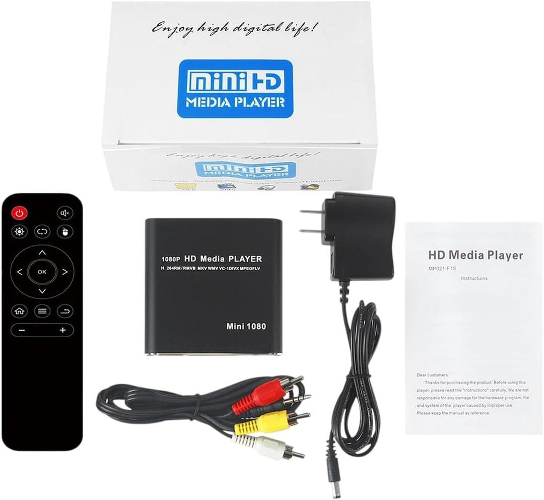 Black EU Plug1080P Mkv Usab 4K High-Definition Blu Ray Video Player for Hd Tv Entertainment Automatic Looping PPT Playback Box EU/UK/Us Plug New 2025 High Reliable Electronic Component