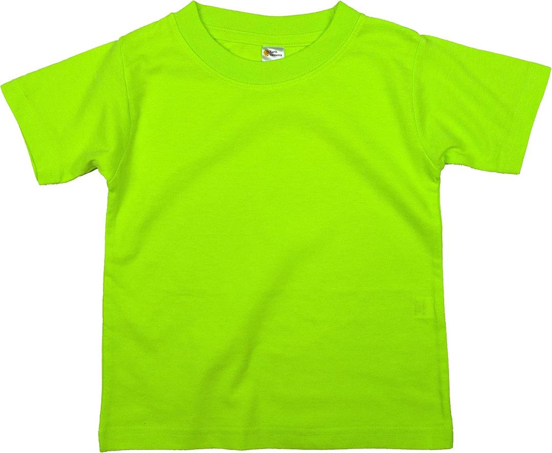 Earth Elements Little Kids'/Toddlers' Short Sleeve T-Shirt (6 Years, Neon Green)