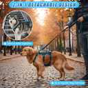 Dog Lift Harness for Large Dogs, 2-in-1 Detachable Full Body Support Acl Dog Sling Carrier with 4 Handles, Hind Assist Back Leg for Senior, Disabled, Arthritic & Post-Surgery Canines(Large)