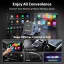 Acmount 2 in 1 Wireless Carplay Adapter & Android Auto 2026 Upgrade Wired CarPlay to Wireless, Fast Auto-Connect, Mini USB Design, Plug & Play Wireless Dongle for iPhone 6+ / Android 11+ (Silver-Gray)