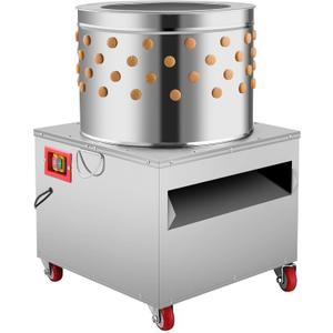 Panghuhu88 2HP Chicken Plucker Machine, 20Inch Turkey De-Feather Remover Poultry Stainless Steel Machine 1500W 275R/min Barrel Diameter Heavy Duty Feather Plucking Machine