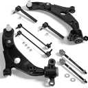 CMS761225 Front Steering & Suspension Kit Compatible with 2016-2023 Mazda CX-9, Lower Control Arms with Ball Joints, Tie Rods, Sway Bar Links, Replaces CMS761226