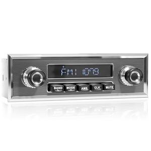 Bluetooth Retro Radio for Classic Vehicles: Single Din Vintage Stereo for Car - AM FM Tuner USB AUX Input Subwoofer RCA Output
