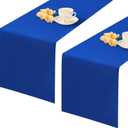 2 Pack Blue Small Short Table Runner 12 x 48 Inch Solid Color Runners Coffee Table Dresser for Daily Party Home Decoration