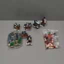 Liliful 46 Pcs Christmas Village House Sets Xmas Scene Figurines Decoration Lighted LED Christmas Village Resin Figurines Collectable Xmas Tree Scene Desktop Ornament for Holiday Party Decor (Rustic)