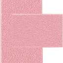 Pink Bathroom Rugs Chenille Bath Mat Set 2-Piece Bath Rugs for Bathroom Extra Soft Bath Mats for Bathoom Non Slip Absorbent Shag Bathoom Carpet