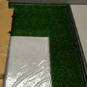 Dog Grass Large Potty Patch, Dog Litter Boxes Artificial Grass Bathroom Turf for Pet Training, Washable Puppy Pee Pad, Perfect Indoor/Outdoor Portable Potty Pet Loo (Tray system-41"X26.8")